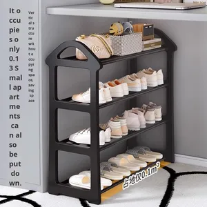 Zapatero Simple Multicapa de PP y Acero al Carbono para Debajo de la Puerta, Ideal para Espacios Pequeños en Dormitorios - Product Image 4