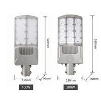 Usine OEM/ODM, vente en gros de lampadaires solaires, lampadaires solaires extérieurs étanches, lampadaires solaires à LED en aluminium de 200 W