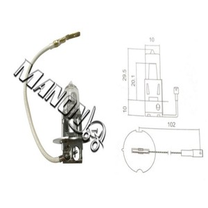 Bombilla para montacargas Mandigo de 12V, repuesto para modelos generales con arnés de cables - Product Image 1