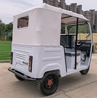 Vehículo Eléctrico Popular en África de 3 Ruedas, Tuk Tuk, 4 Pasajeros, 4500w, 150km de Autonomía, Cerradura Eléctrica de Puerta, Triciclo Eléctrico con Techo