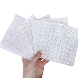 Pieds en <span class=keywords><strong>caoutchouc</strong></span> transparents autocollants individuels à prix de gros – Embouts ronds transparents - Product Image 1