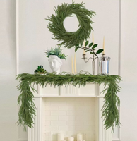 Décoration suspendue en vrac pour mariage : feuilles de saule et lianes d'eucalyptus artificielles en plastique vert, ornements floraux personnalisés