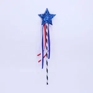 Toddler Sequin Wand Princess Star Wands Kids Wand Toy Independence Day Fairy Party Props Magic Sticks