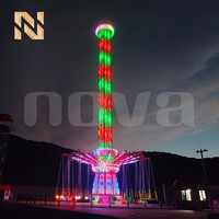 Manège pour enfants Nova Rides : Manège à sensations fortes Tour Volante, Balançoire, Chaise Volante avec Twister en fibre de verre, à vendre