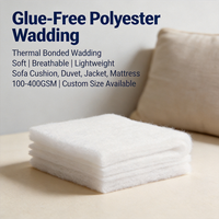 Ouate thermique en polyester lavable et soyeuse, sans colle, pour rembourrage de coussins, de canapés et d'extérieur, 150 GSM