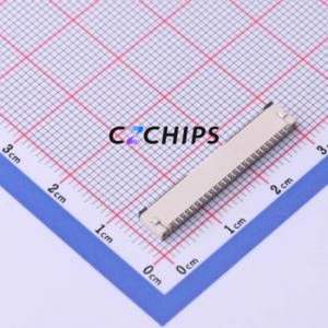 FC10-S24FCT-00 FFC/FPC Connector SMD,P=1mm,Horizontal Mount Connector Flip Cover Type Bottom Contact 24P 1mm - Product Image 2