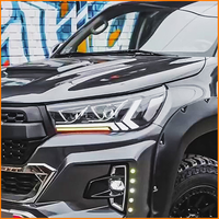 Dernier design pour Toyota Hilux 2015-2019, ensemble de phares à lentille de projecteur LED double, haute luminosité, remplacement de phares.