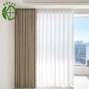 <span class=keywords><strong>Cortinas</strong></span> Decorativas de Tela Opaca Negra para Ventanas de <span class=keywords><strong>Casa</strong></span> Moderna de Lujo Personalizadas para el Hogar, Sala de Estar, Dormitorio y Hotel - Product Image 1