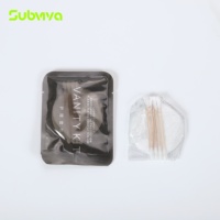 Kit de toilette d'hôtel portable en aluminium et plastique, ensemble de cotons-tiges jetables pour les commodités des chambres d'hôtel et des complexes hôteliers