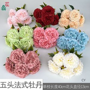 <b>Artificial</b> Peony Flowers Silk Flower <b>Bouquet</b> For Home Decor Wedding Living Room Decoration - Product Image 5