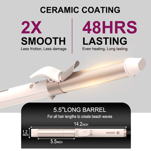 Varita rizadora de pelo automática, módulo de calefacción Dual, pantalla <span class=keywords><strong>LED</strong></span>, rizador de pelo eléctrico con diseño de escaldado de hormigas para uso doméstico en Hotel almacenado - Product Image 4