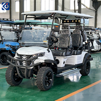 Voiture de golf électrique CAMP 5KW, batterie lithium longue portée, 6 places, chariot de golf pour utilisation en flotte commerciale, carrosserie en acier durable