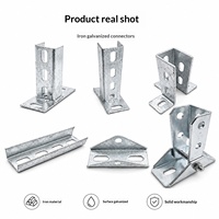 Support photovoltaïque solaire anti-sismique en acier galvanisé à chaud en forme de C/U, pour montage triangulaire en zinc-aluminium-magnésium
