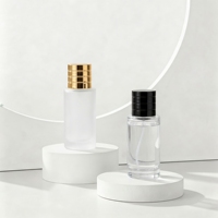En stock, flacons de parfum en verre vides de forme cylindrique de 15 ml, 30 ml, 50 ml, 100 ml avec boîte cadeau