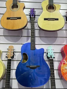 新着楽器ギターソリッドスプルース41インチカーボンファイバーデバイザーアコースティックエレキギター卸売OEM用