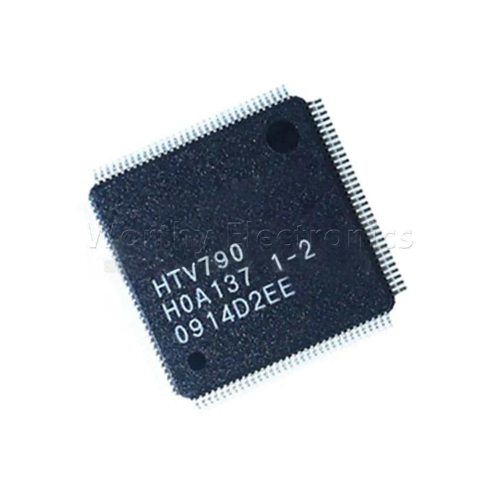 Integreds circuito mcu microcomputador lcd tv, master chip de controle qfp128 htv790 microcontroller