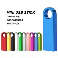 Llave USB Metálica Económica al Por Mayor Pendrive 2GB 128GB Pen Drive 64GB 32GB 16GB 8GB 4GB Mini Memoria USB