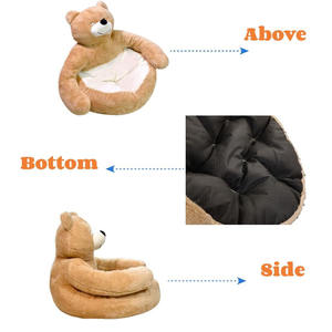 Mignon Ours Chien Lits Doux En Peluche Pet Chat Réchauffement Confortable Calmant Teddy Hug Kennel Pad Moyen Petits Chiens Chiot Kitty Teddy Bear <span class=keywords><strong>Lit</strong></span> - Product Image 2