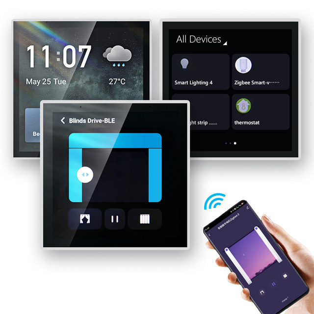 Tianlai 4 Inch Smart Home Devices Switch Tuya Touch Control Panel Wall Amplifier