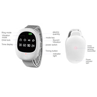 Montre d'alarme urinaire sans fil avec batterie rechargeable, bracelet réglable, vibrations et musique, rappels pour la salle de bain