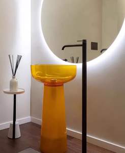 Fabricant d'usine Vente de production Beau lavabo Surface solide Lavabos de salle de bains Lavabo de salle de bains <span class=keywords><strong>en</strong></span> résine - Product Image 6