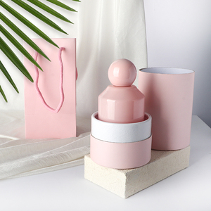 Thời trang-chuyển tiếp chai nước hoa thủy tinh màu hồng với mũ bóng màu hồng thủ công kích thước tiêu chuẩn 100ml xi lanh Nước hoa Refill Atomizer - Product Image 3