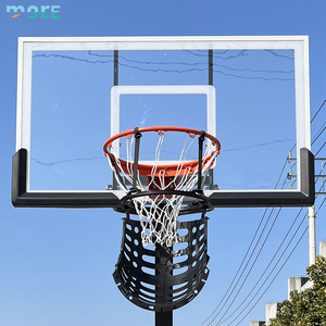 SeeMore Sistema de retorno de pelota ajustable para entrenamiento de baloncesto deportivo Dispositivo de retorno de aro de baloncesto para rebotar pelotas - Product Image 1