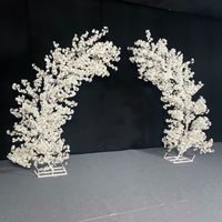 Gapura Bunga Sakura Putih Buatan Khusus untuk Pernikahan, Dekorasi Bunga Sakura