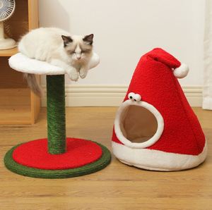 High Quality Custom Made Cat Tower Factory Wholesale Indoor Christmas Cat Tree Scratching Post Mat Sisal Material Elegant Design - Product Image 4