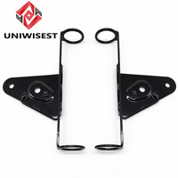Pièces de moto, support de phare avant avec coussinets en caoutchouc, acier noir pour Haojue Xpress 125, support de montage de phare