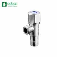Robinet d'arrêt d'angle en acier inoxydable 1/2 pouce pour eau chaude et froide, accessoires de robinetterie de salle de bain