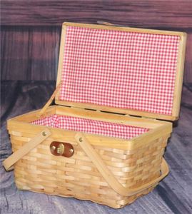 Cesta de <span class=keywords><strong>Picnic</strong></span> para <span class=keywords><strong>4</strong></span> <span class=keywords><strong>Personas</strong></span>, Madera Natural, Ligera, Personalizada, de Paja, en Forma de Corazón, Económica, Desechable, Accesorios - Product Image 5