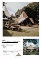 Tente de luxe XingYu EPCO pour glamping, en toile, quatre saisons, imperméable, double couche, équipement de camping pour resort extérieur complet