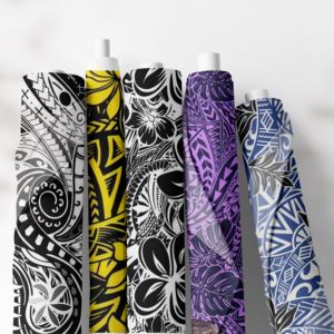 Wf 2026 Hot Bán Hawaii Hibiscus in in Rayon Chất liệu vải cho Polynesian samoan Áo sơ mi quần áo - Product Image 3