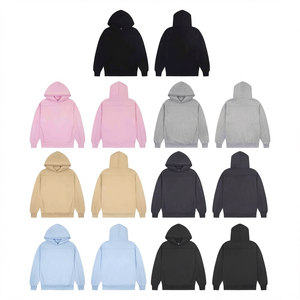 Heavyweight Puff Pirint 100% Cotton Eco-Friendly <b>Pullover</b> Hoodie with Pocket Design Solid Autumn Streetwear - Product Image 1
