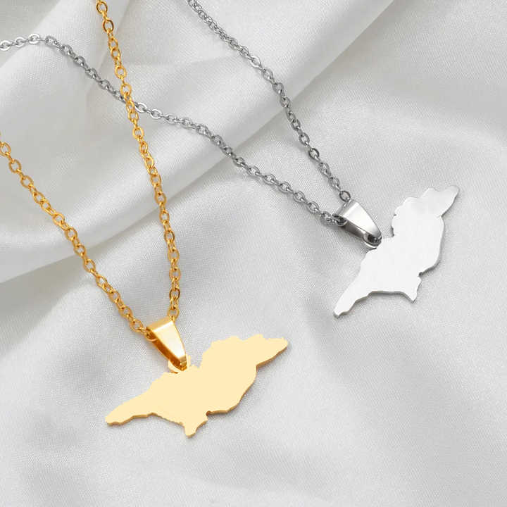 Memphis Tennessee Map Pendant Necklace - UK