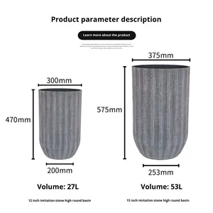 Vaso per Piante e Fiori Extra Large in Plastica Imitazione Pietra per Interni, Vendita all'Ingrosso del Produttore per Commercio Transfrontaliero - Product Image 5