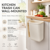 Hangende prullenbak voor keuken, badkamer, woonkamer, toilet; wandmontage, met deksel.