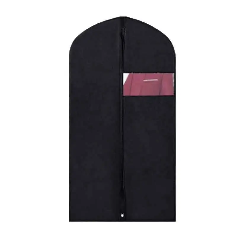 Custom Plastic Suit Garment Zipper Bag Black Wedding Dress Garment Bag Packaging Wholesale Suit Cover Biodegradable Garment bag