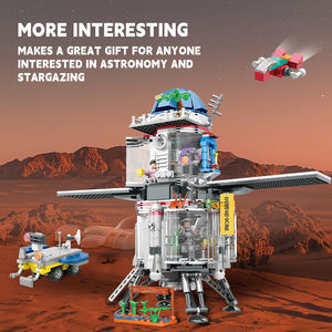 Ensemble de blocs de construction en plastique éducatifs et de divertissement, série d'exploration spatiale, astronaute, télescope, satellite, jeu pour enfants - Product Image 6