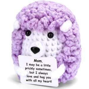 Mini Erizo Positivo y Adorable, Hecho a Mano con Ganchillo, para Mamá, de Hija, <span class=keywords><strong>Hijo</strong></span>, Niños, Regalos Divertidos de Cumpleaños - Product Image 1