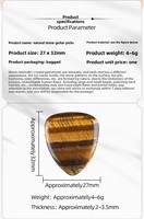 Cross-border Natural Crystal Triangular Guitar Pick for Electric Bassist Sweeping String Instrument Playing Jade Agate Gift Made