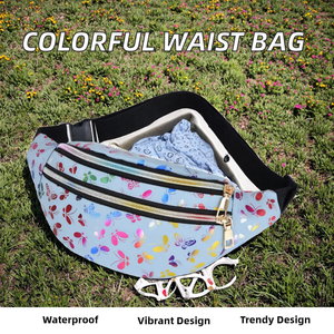 Pochette de téléphone portable en PU à imprimé animal imperméable, sac à main pour femme, sac de voyage à la taille, fermeture éclair, sac de ceinture pour festival, sac coussin - Product Image 3