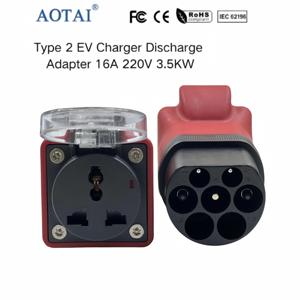 AOTAI Nuevo Adaptador de Descarga de 16A 220V Tipo 2, Enchufe Universal, Descargador de 3.5KW <span class=keywords><strong>V2L</strong></span> para Estación de Carga - Product Image 2
