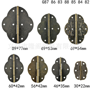 Charnières en fer antique 89x77mm 69x54mm 60x42mm 56x42mm 46x35mm 30x22mm pour boîtes et meubles, montage en surface, durables - Product Image 1
