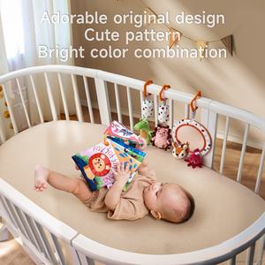 ट्यूमर बच्चों के लिए आकर्षक खिलौना सेट बेबी के अनुकूल स्मूथ कपड़े की किताब डायनासोर लटकाने वाली घंटी बच्चों के मोबाइल के लिए खिलौने - Product Image 5