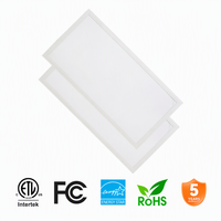 Éclairage LED commercial moderne, panneau plat 2x2 2x4 600x600 595*595mm 30W/40W/50W, aluminium ultra-fin 110lm/W pour la maison et le bureau