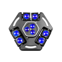 Projecteur d'effets 4-en-1 120W OEM/ODM avec laser RGBW LED, contrôlé par la voix, DMX512 pour DJ, discothèque, fête, concert, événement