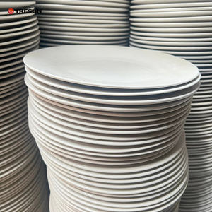 Assiette de service en porcelaine blanche de haute qualité, 10,5 pouces, style classique, passe au lave-vaisselle, passe au micro-ondes, écologique, vaisselle personnalisée - Product Image 3