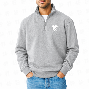 Sweat-shirt ample en molleton français 380 g/m² de haute qualité avec impression personnalisée en relief, col montant, fermeture éclair quart de tour, pour homme, idéal pour le golf - Product Image 4